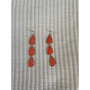 Kendra Scott Drop Earrings - Coral Magnesite